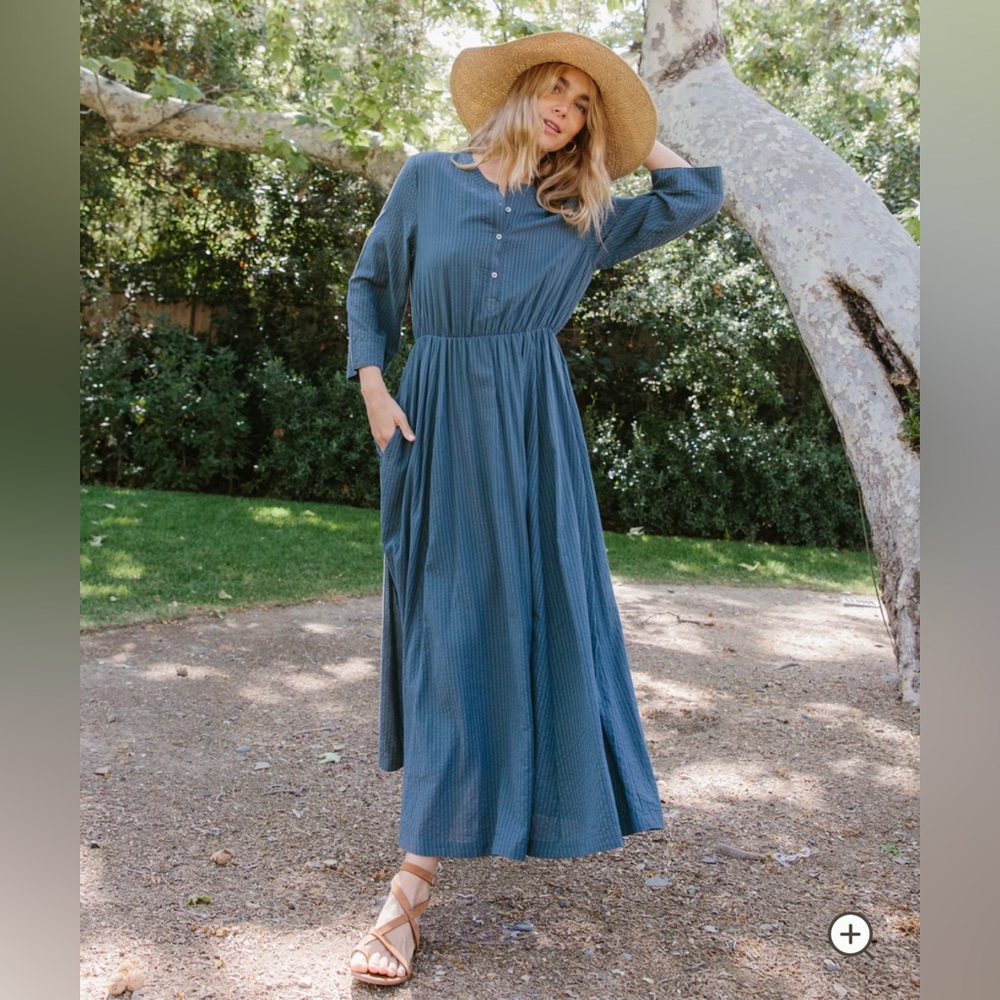 Jenni Kayne Seersucker Shirt Dress, NWT, XL, Ink